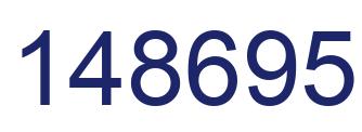 Number 148695 blue image