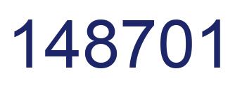 Number 148701 blue image