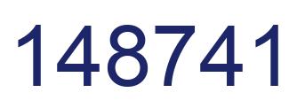 Number 148741 blue image
