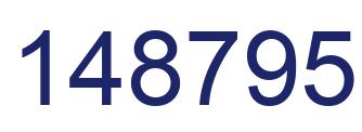 Number 148795 blue image