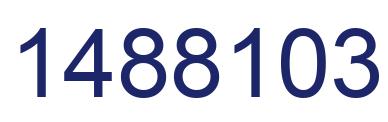 Number 1488103 blue image