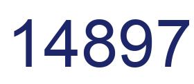 Number 14897 blue image