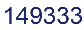 Number 149333 blue image