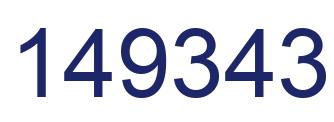 Number 149343 blue image