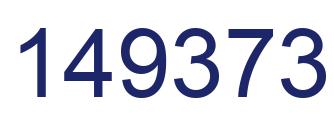 Number 149373 blue image