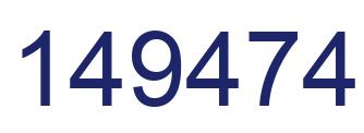 Number 149474 blue image