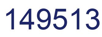 Number 149513 blue image