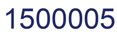 Number 1500005 blue image