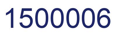 Number 1500006 blue image