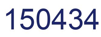 Number 150434 blue image