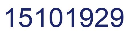 Número 15101929 imagen azul