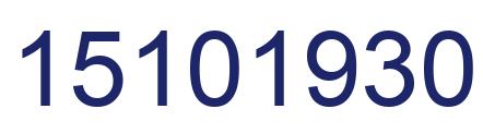 Número 15101930 imagen azul