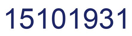 Número 15101931 imagen azul