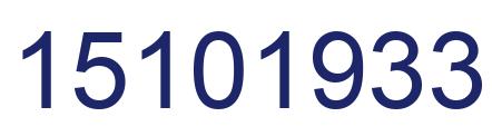 Número 15101933 imagen azul