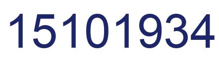 Número 15101934 imagen azul