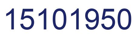 Number 15101950 blue image
