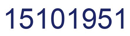 Number 15101951 blue image