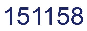 Number 151158 blue image