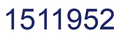 Number 1511952 blue image