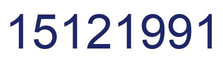 Número 15121991 imagen azul