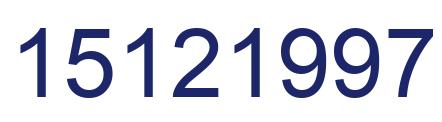 Número 15121997 imagen azul