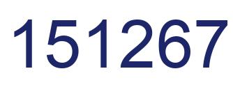 Number 151267 blue image