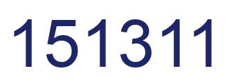 Número 151311 imagen azul