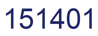 Número 151401 imagen azul