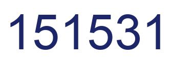 Number 151531 blue image