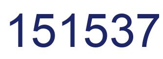 Number 151537 blue image