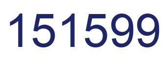 Number 151599 blue image