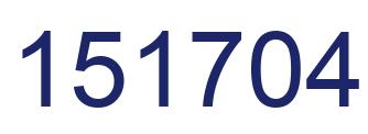 Number 151704 blue image