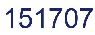 Number 151707 blue image