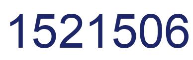 Number 1521506 blue image