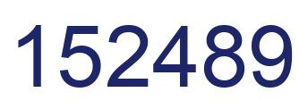 Number 152489 blue image