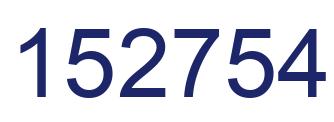 Number 152754 blue image