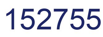 Number 152755 blue image