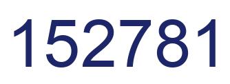 Number 152781 blue image