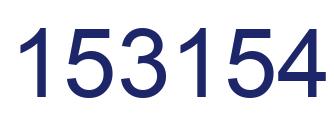 Número 153154 imagen azul
