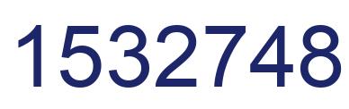 Number 1532748 blue image