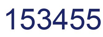 Number 153455 blue image