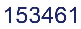 Number 153461 blue image