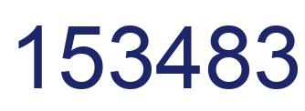 Number 153483 blue image