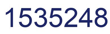 Number 1535248 blue image