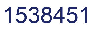 Number 1538451 blue image