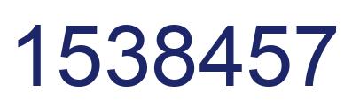 Number 1538457 blue image