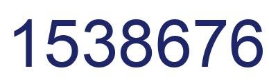 Number 1538676 blue image