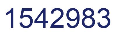 Number 1542983 blue image
