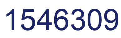 Number 1546309 blue image