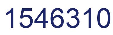 Number 1546310 blue image